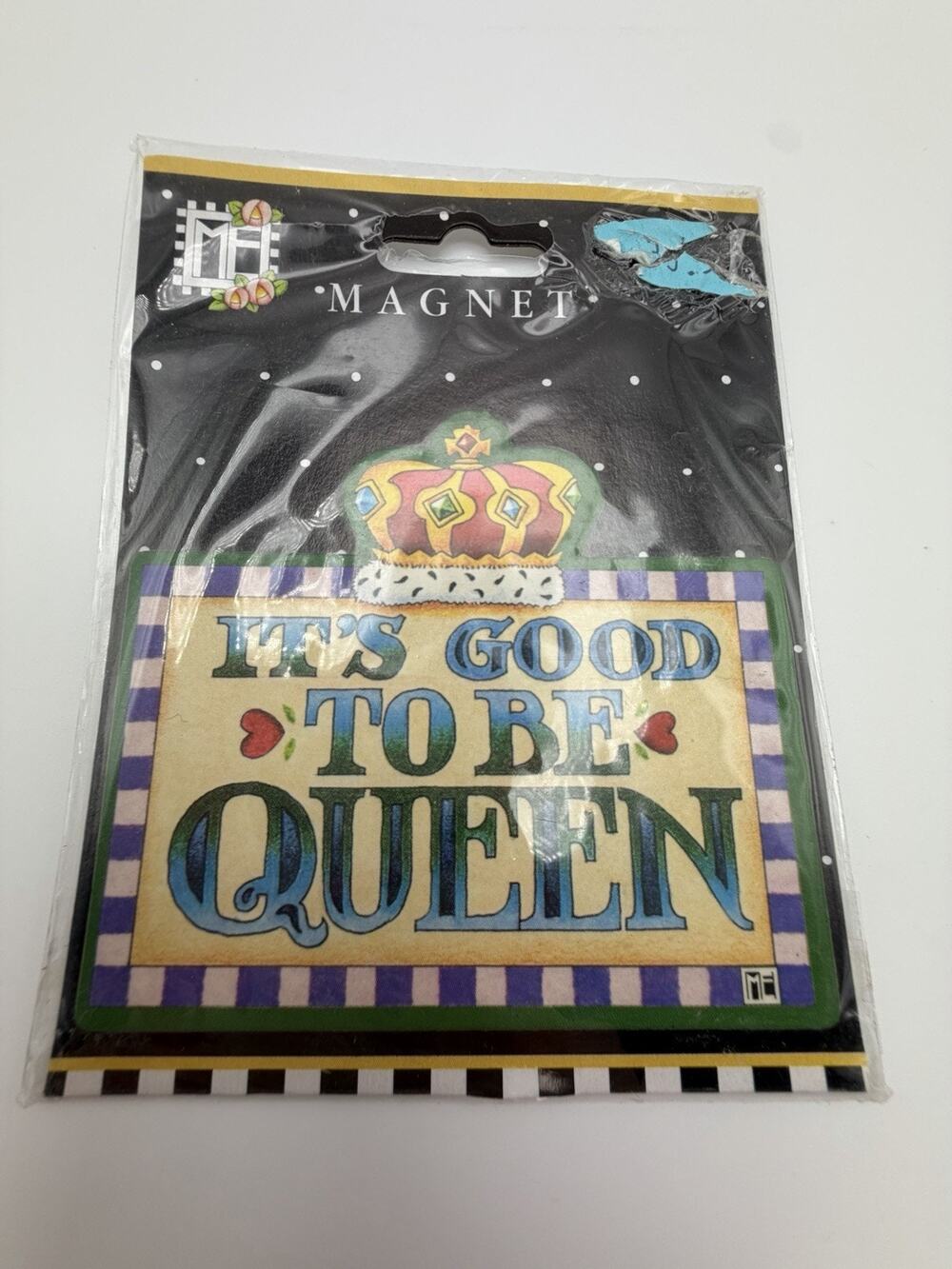Mary Engelbreit "It's good to Be Queen" Magnet Vibrant Colorful Crown
